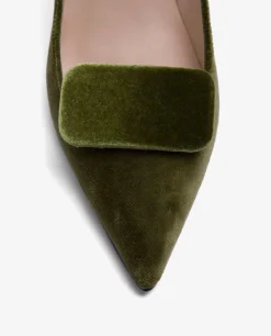 Adorno Para Zapato Terciopelo Verde