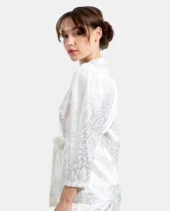 Americana Cruzada Jacquard Blanco