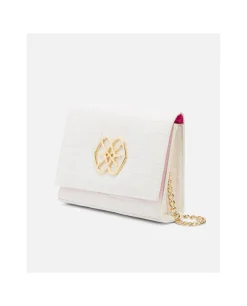 Bandolera Mini Logo Cuple Napa Coco Blanco