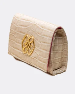 Bandolera Mini Logo Cuple Napa Coco Beig