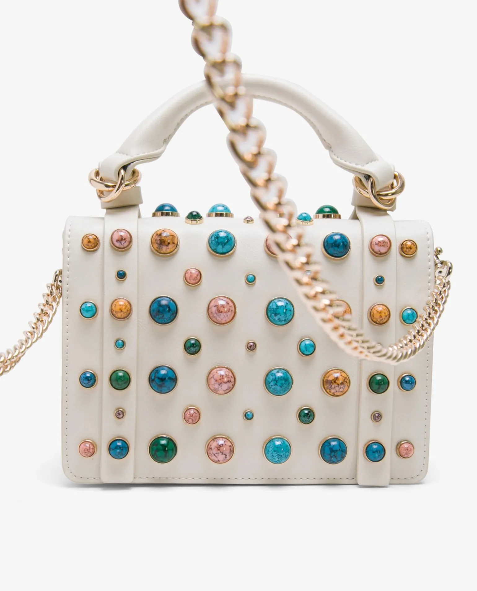 Bandolera Piedras Tecnopiel Blanco