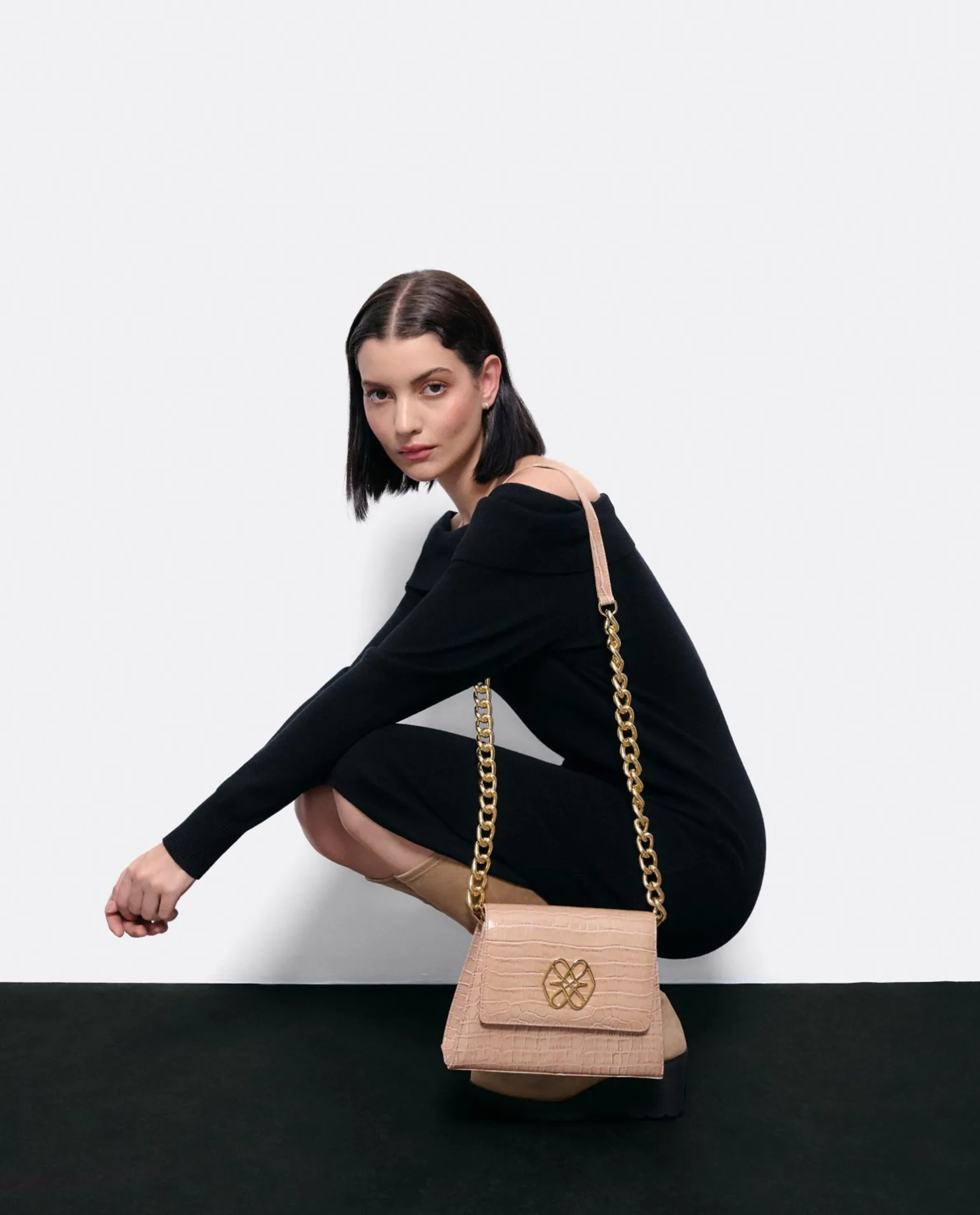 Bandolera Senia Napa Coco Rosa