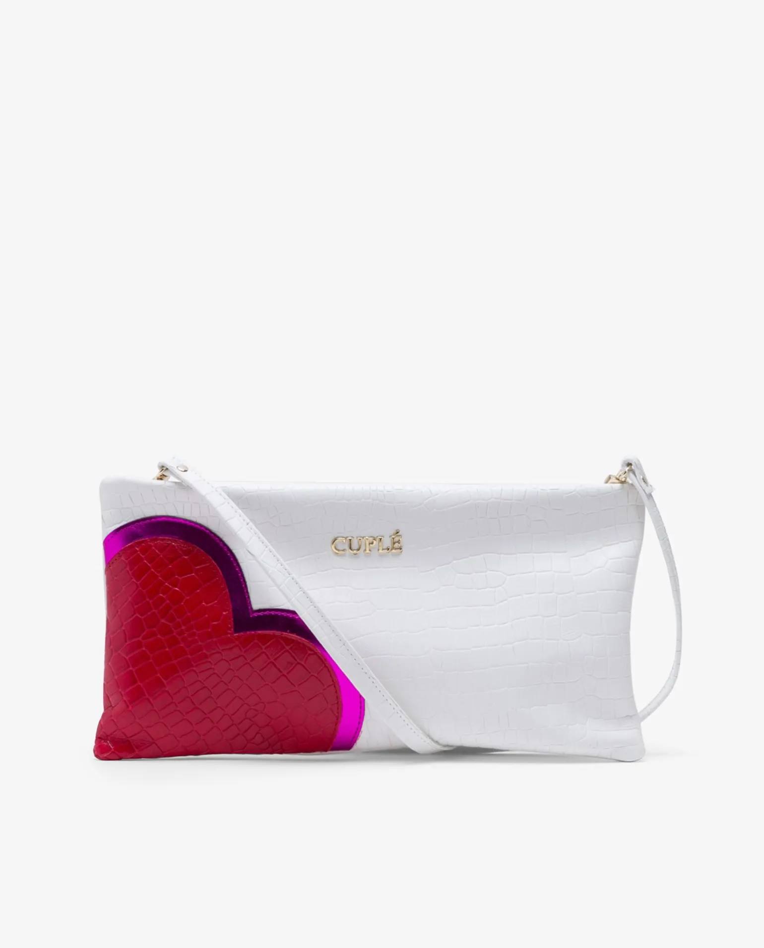 Bolso Corazon Napa Coco Blanco