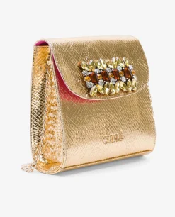 Bolso Cruzar Serpiente Oro