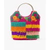 Bolso Flecos Cuentas Multicolor