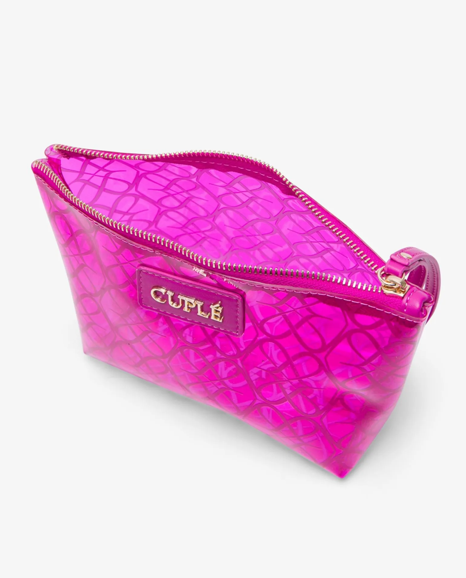 Bolso Mano Vinilo Fucsia