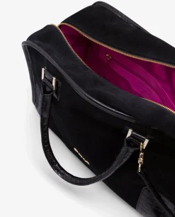 Bolso Rectangular Serraje Negro