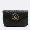 Bolso Satchel Con Cadena Piek Tecnopiel Negro
