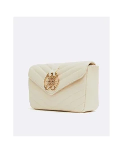 Bolso Satchel Con Cadena Piek Tecnopiel Blanco