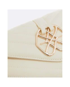 Bolso Satchel Con Cadena Piek Tecnopiel Blanco