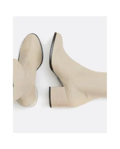 Bota Mosquetera Strech Napa Licra Camel