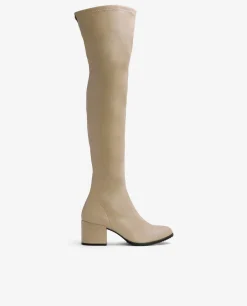 Bota Mosquetera Strech Napa Licra Beig