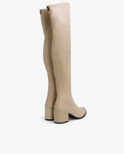 Bota Mosquetera Strech Napa Licra Beig