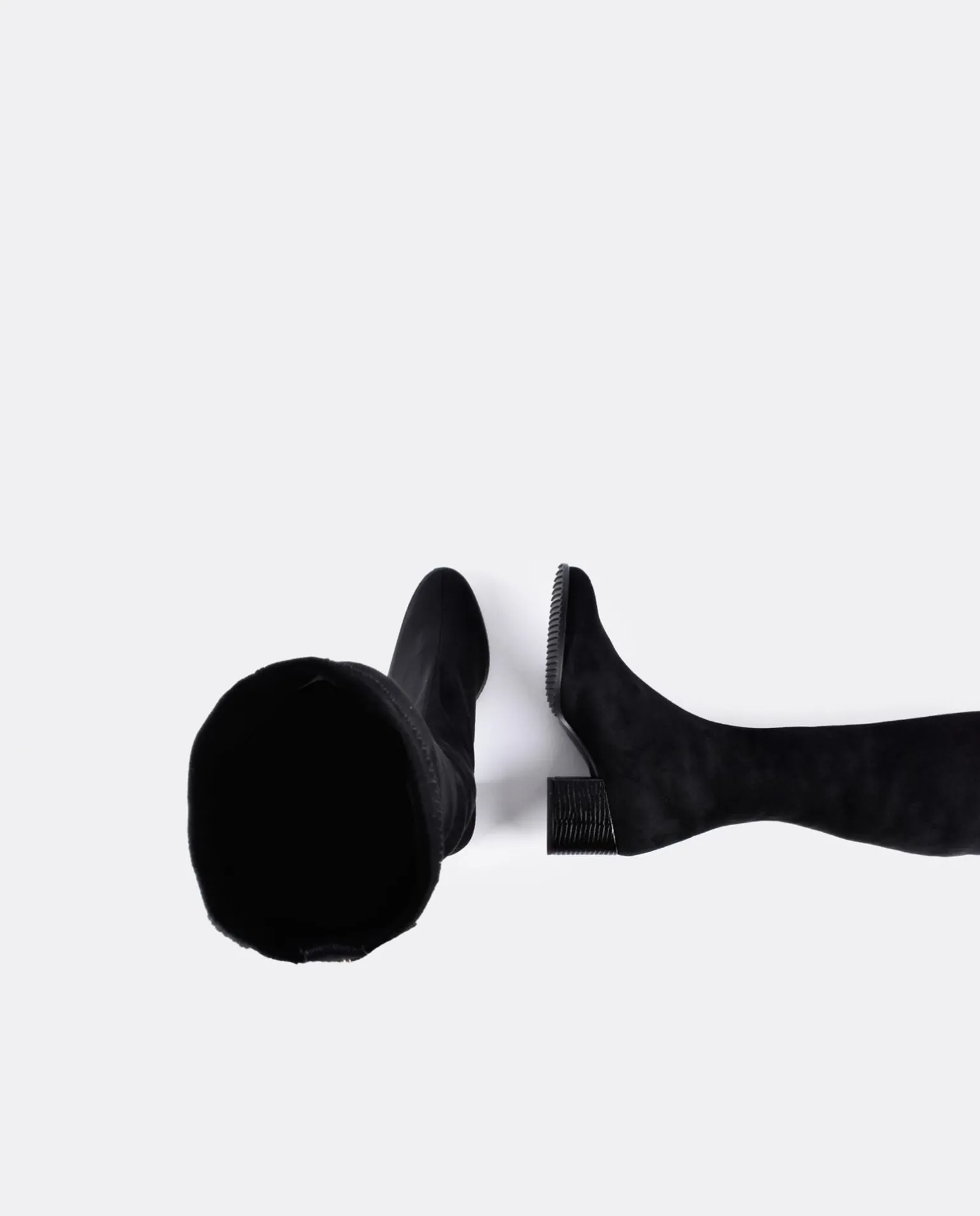 Bota Mosquetera Strech Ultrasuede Strech Negro