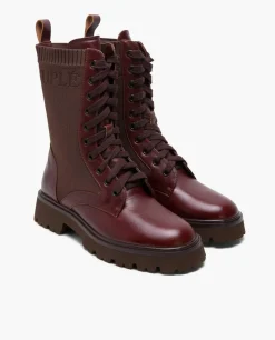 Botin Cordones Napa Marron