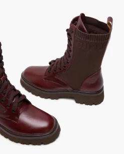 Botin Cordones Napa Marron