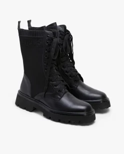 Botin Cordones Napa Negro