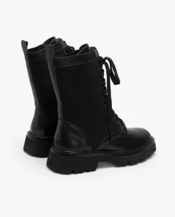 Botin Cordones Napa Negro