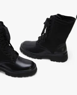 Botin Cordones Napa Negro