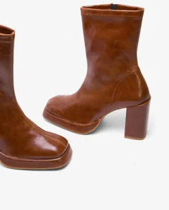 Botin Plataforma Tecnopiel Marron