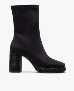 Botin Plfma Strass Licra Strech Negro