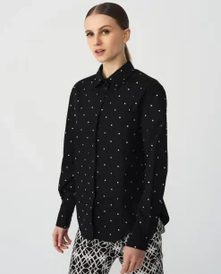 Camisa Brillantes Algodon Negro