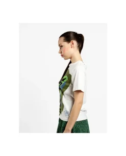 Camiseta Leopardo Algodon Blanco