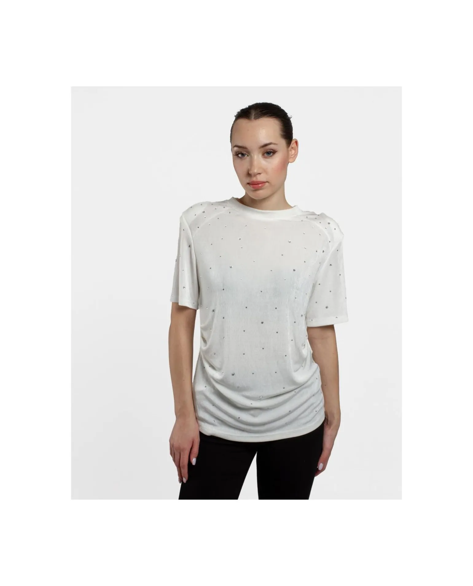 Camiseta Strass Punto Blanco