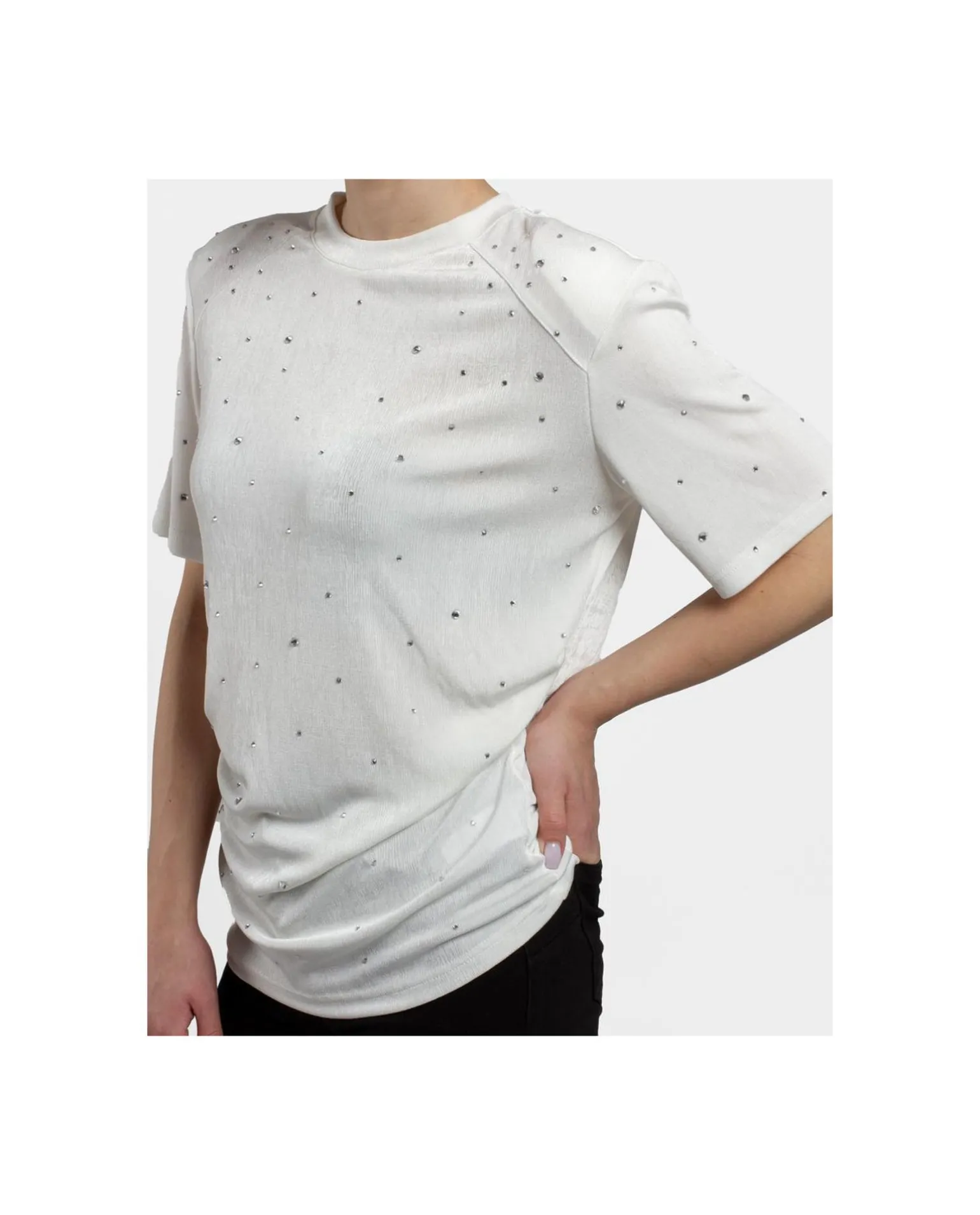 Camiseta Strass Punto Blanco