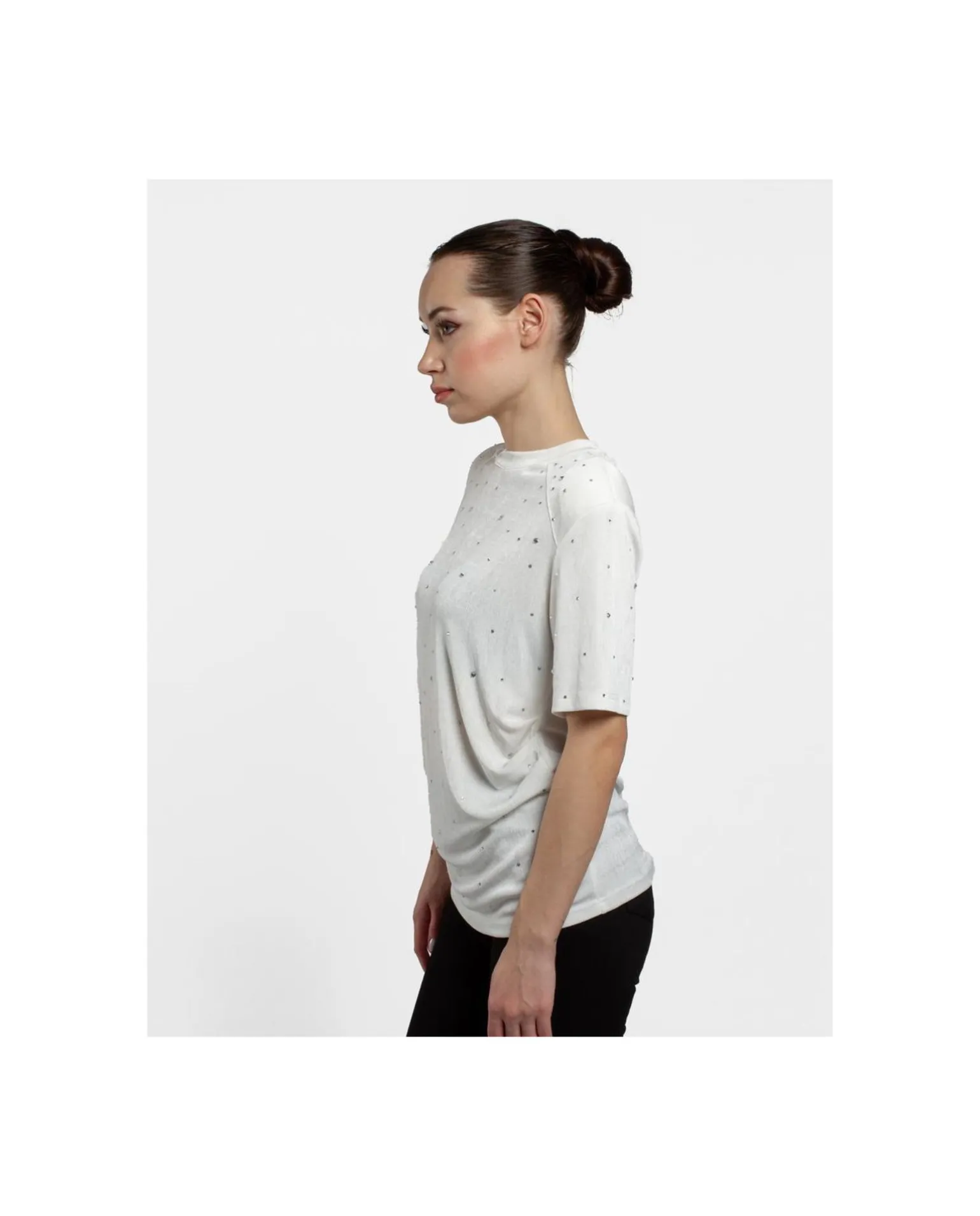 Camiseta Strass Punto Blanco