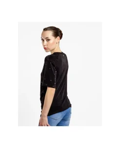 Camiseta Strass Punto Negro