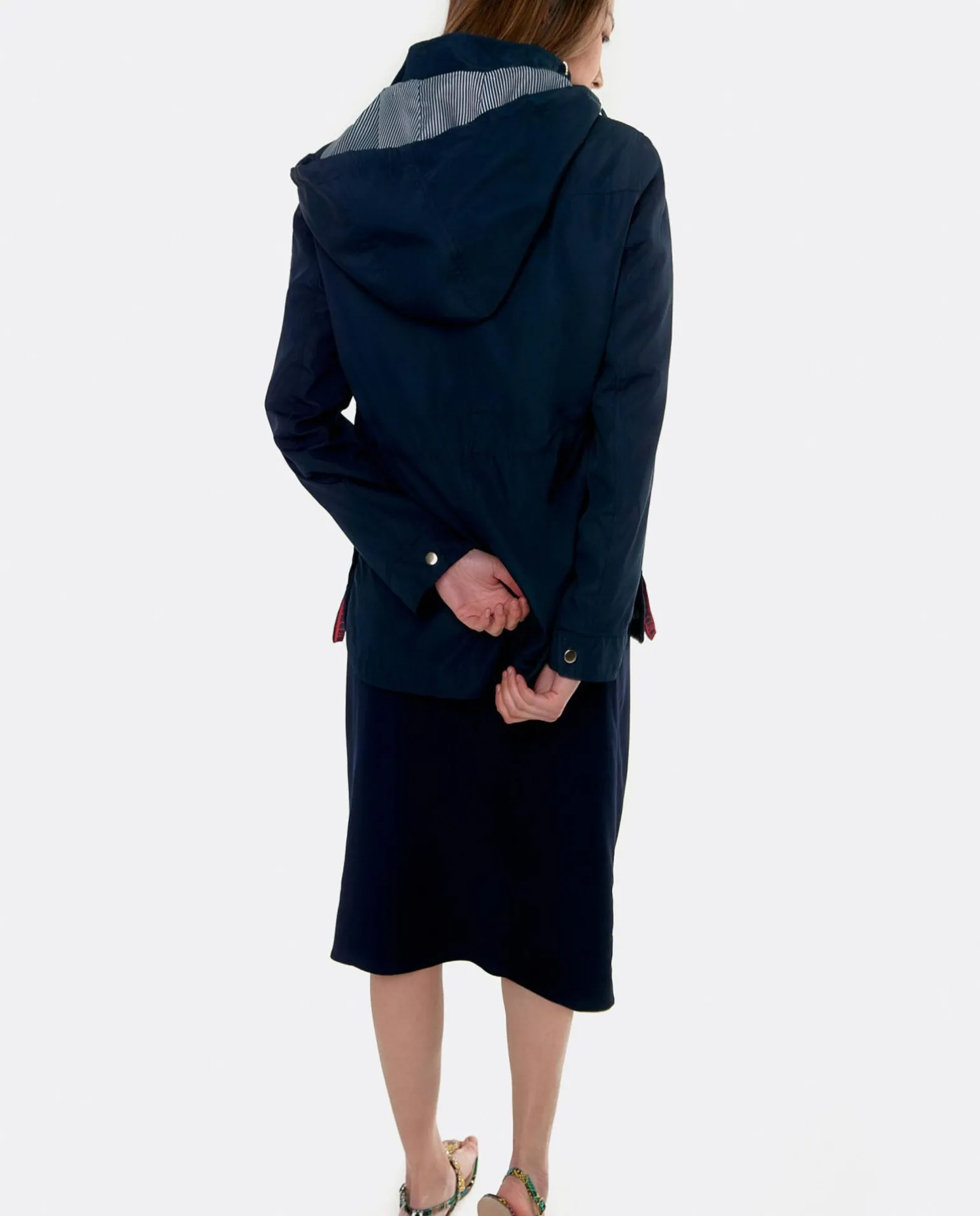 Chaqueta Corta Con Capucha Tecnico Marino