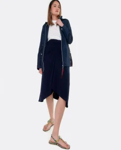 Chaqueta Corta Con Capucha Tecnico Marino