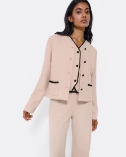 Chaqueta Corta Tweed Beig