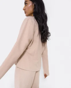 Chaqueta Corta Tweed Beig