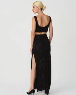 Conjunto Top Falda Gasa Negro