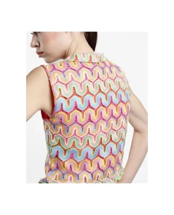 Crop Top Crochet Multicolor