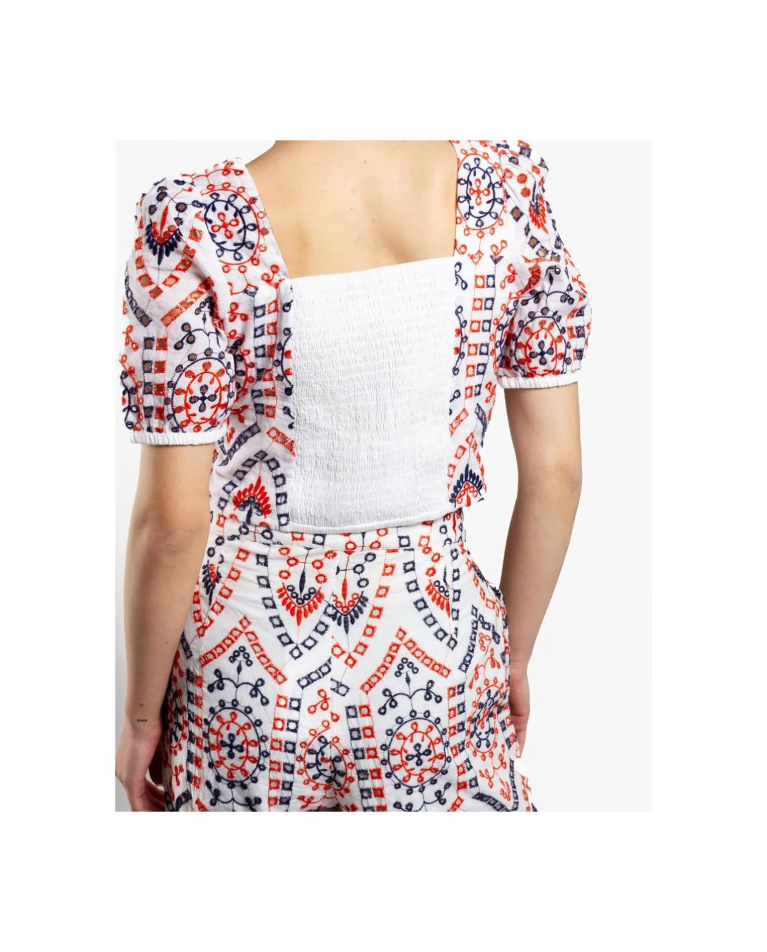 Crop Top Manga Algodon Multicolor