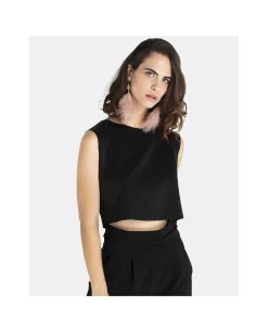 Cropt Top Neopreno Negro