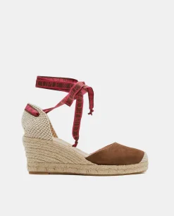 Cuna Yute Con Cintas Serraje Marron