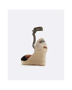 Cuna Yute Con Cintas Serraje Negro