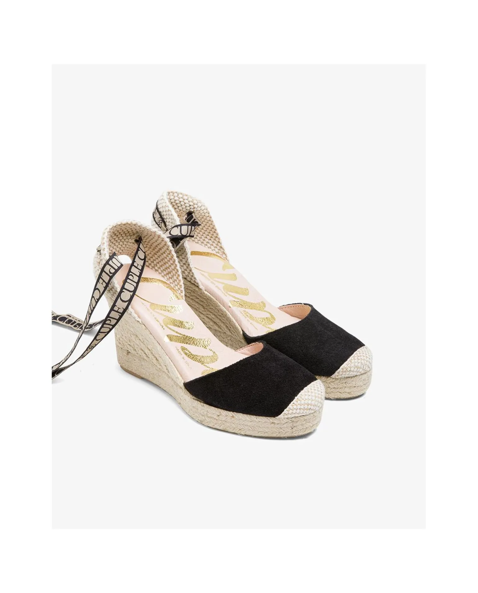 Cuna Yute Con Cintas Serraje Negro