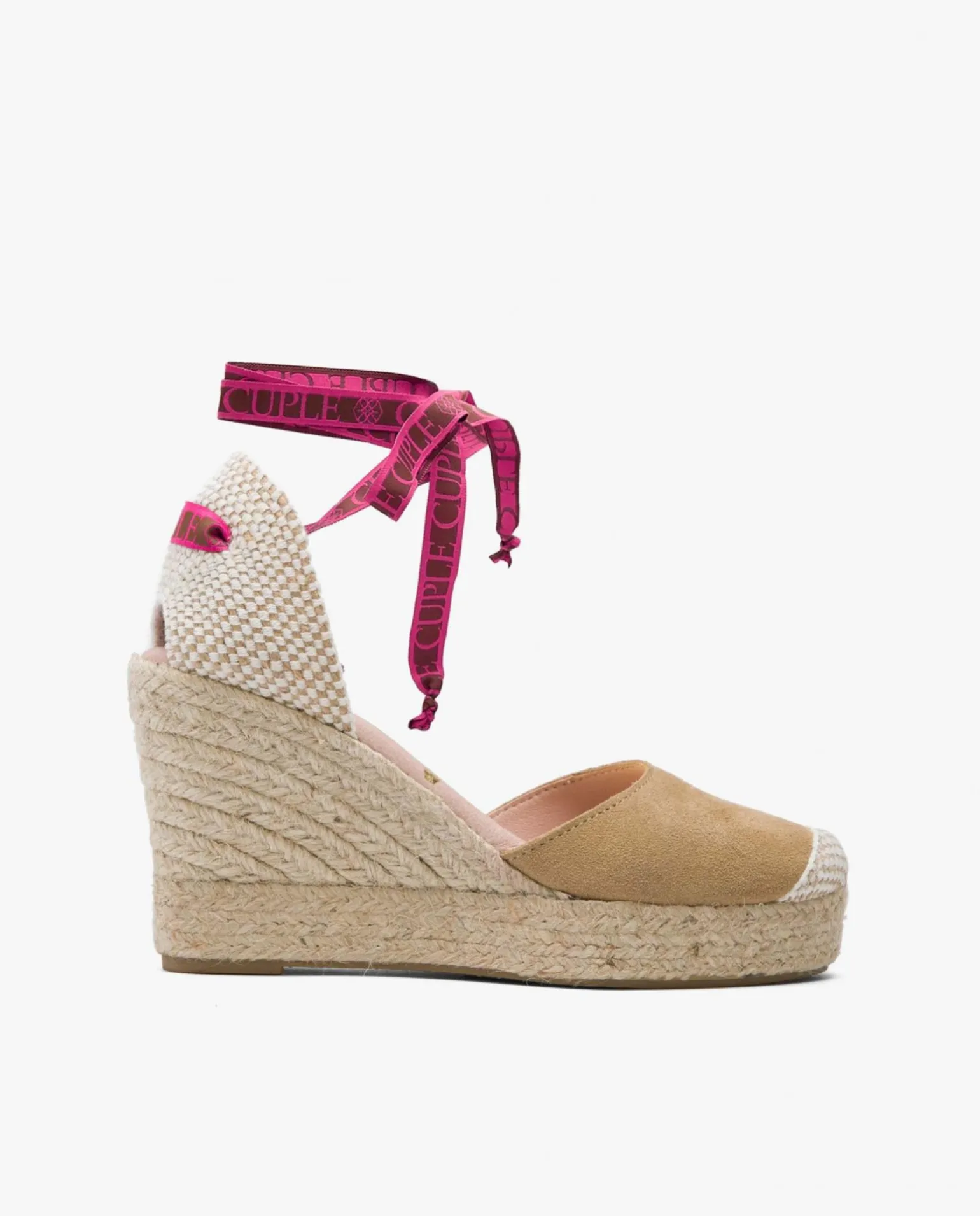 Cuna Yute Con Cintas Serraje Beig