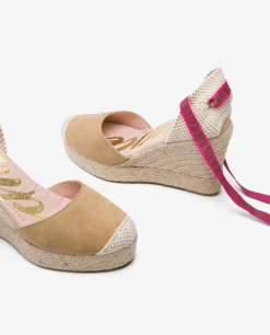 Cuna Yute Con Cintas Serraje Beig