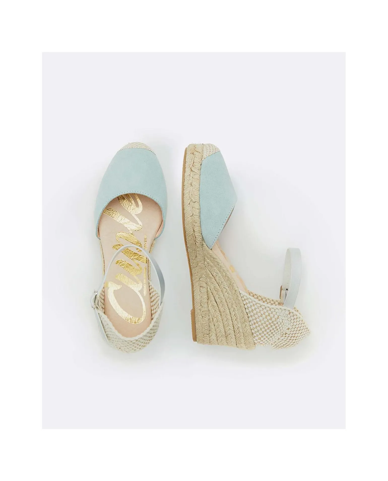 Cuna Yute Con Pulsera Serraje Celeste