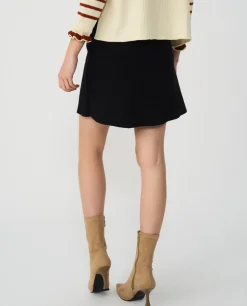 Falda Mini Volante Punto Negro