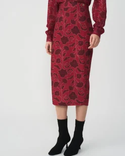 Falda Tubo Largo Midi Sedin Estampado Flor Cool