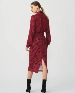 Falda Tubo Largo Midi Sedin Estampado Flor Cool