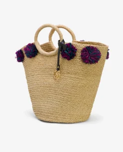 Maxi Capazo Pompon Rafia Beig