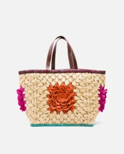 Maxicapazo Bordado Rafia Beig